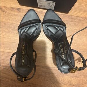 Kurt Geiger- Brixton Black Leather High Sandals